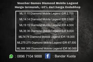 Jasa top up diamond mobile legends termurah